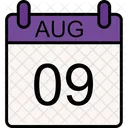 09 August Month Of August Calendar August Icon