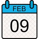 09 February Time Deadline Icon