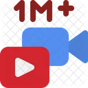 You Tube 동영상 조회수 100 만회 조회수 조회수 아이콘
