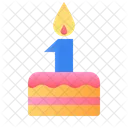 1 Jahr Kuchen  Symbol