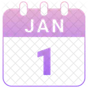 Janvier Date Calendrier Icon