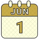 June Date Calendar Icon