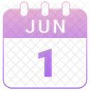 June Date Calendar Icon