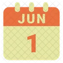 Juni Datum Kalender Icon