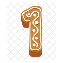 1 Number Cookies  Icon