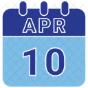 10 April April 10 10 Date Icon