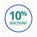 10 Descuento Descuento Venta Icono