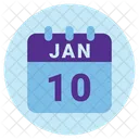 Enero Fecha Calendario Icon