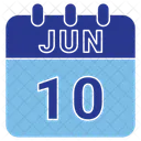 Junio Fecha Calendario Icon