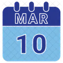 Marzo Fecha Calendario Icon