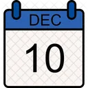 10 December December Calendar Icon