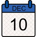 10 December December Calendar Icono