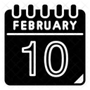 10 February February Calendar Icon