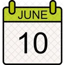 10 June Month June Icon