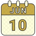 June Date Calendar Icon