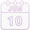 June Date Calendar Icon