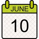 10 June Month June Icono