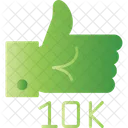 10 K Likes  Icon