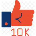 10 K Likes Icon