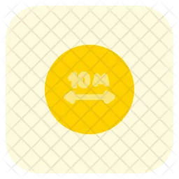 10 M Distance  Icon