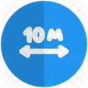 10 M Distance  Icon