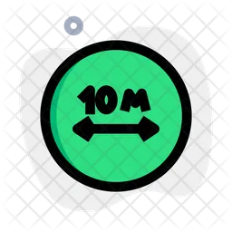 10 M Distance  Icon
