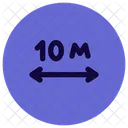 10 M Distance  Icon