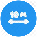10 M Distance  Icon