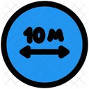 10 M Distance  Icon