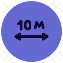 10 M Entfernung  Symbol