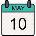 10 May May Date Icono