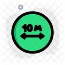 10 metros de distancia  Icono