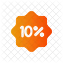 10 Percent 10 Discount 아이콘