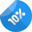 10 Percent Label Percent Label Discount Sticker Icon