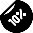 10 Percent Label  Icon