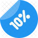 10 Percent Label  Icon