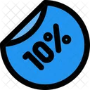 10 Percent Label  Icon