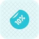 10 Percent Label Percent Label Discount Sticker Icon