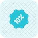 10 Percent Sticker  Icon