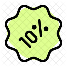 10 Percent Sticker  Icon