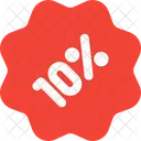 10 Percent Sticker  Icon