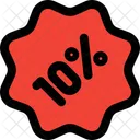 10 Percent Sticker  Icon