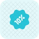 10 Percent Sticker Discount Sticker Percent Label Icon
