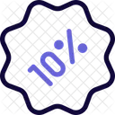 Percent Sticker Icon
