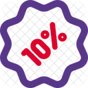 10 Percent Sticker  Icon