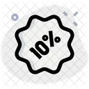 10 Percent Sticker Discount Sticker Percent Label Icon