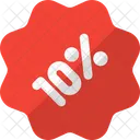 10 Percent Sticker Discount Sticker Percent Label Icon