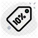 10 Percent Tag 10 Percent Label Discount Tag Icon