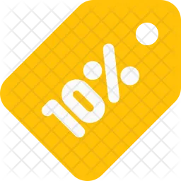 10 Percent Tag  Icon