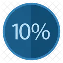 Por Ciento Descuento 10 Icono